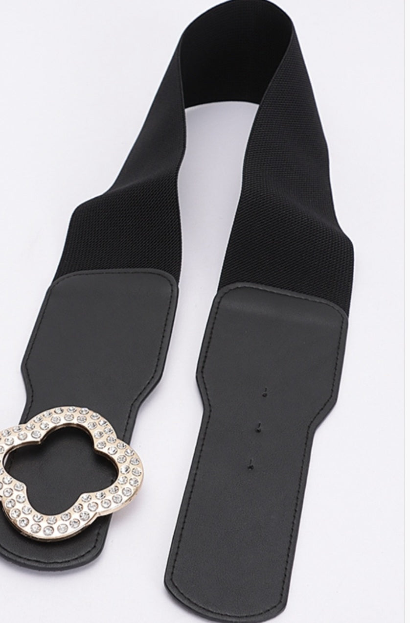 Clover Rhinestone Belt
