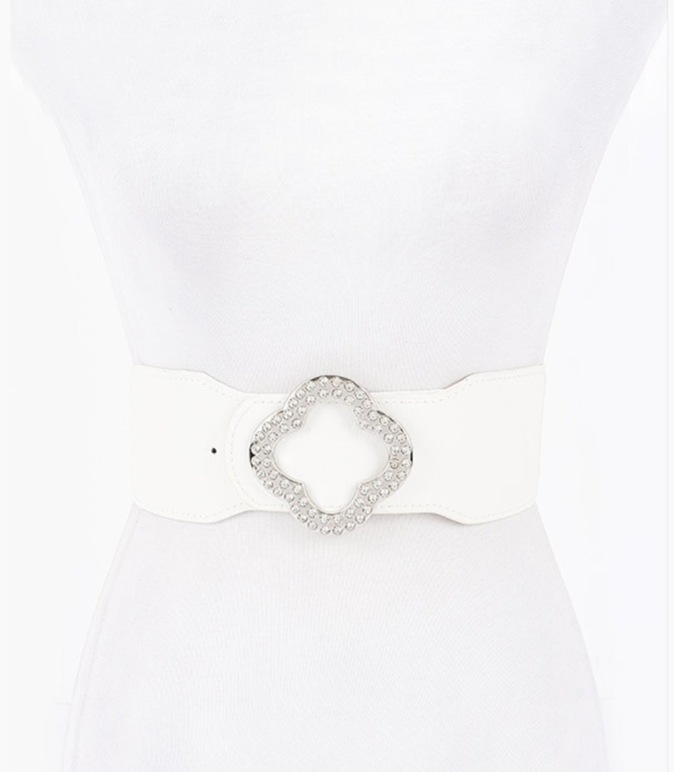 Clover Rhinestone Belt