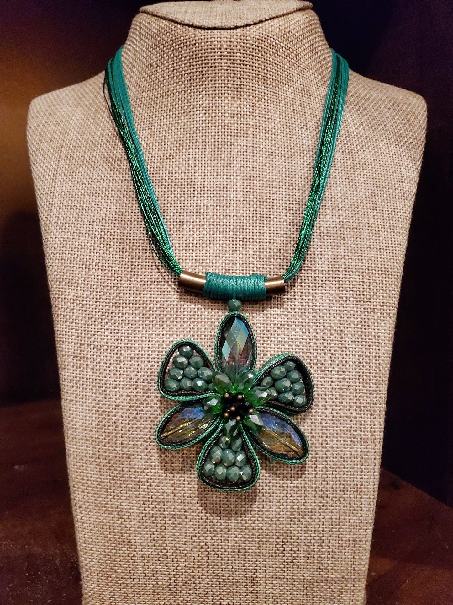 Kelly Green Multi-Strand Necklace