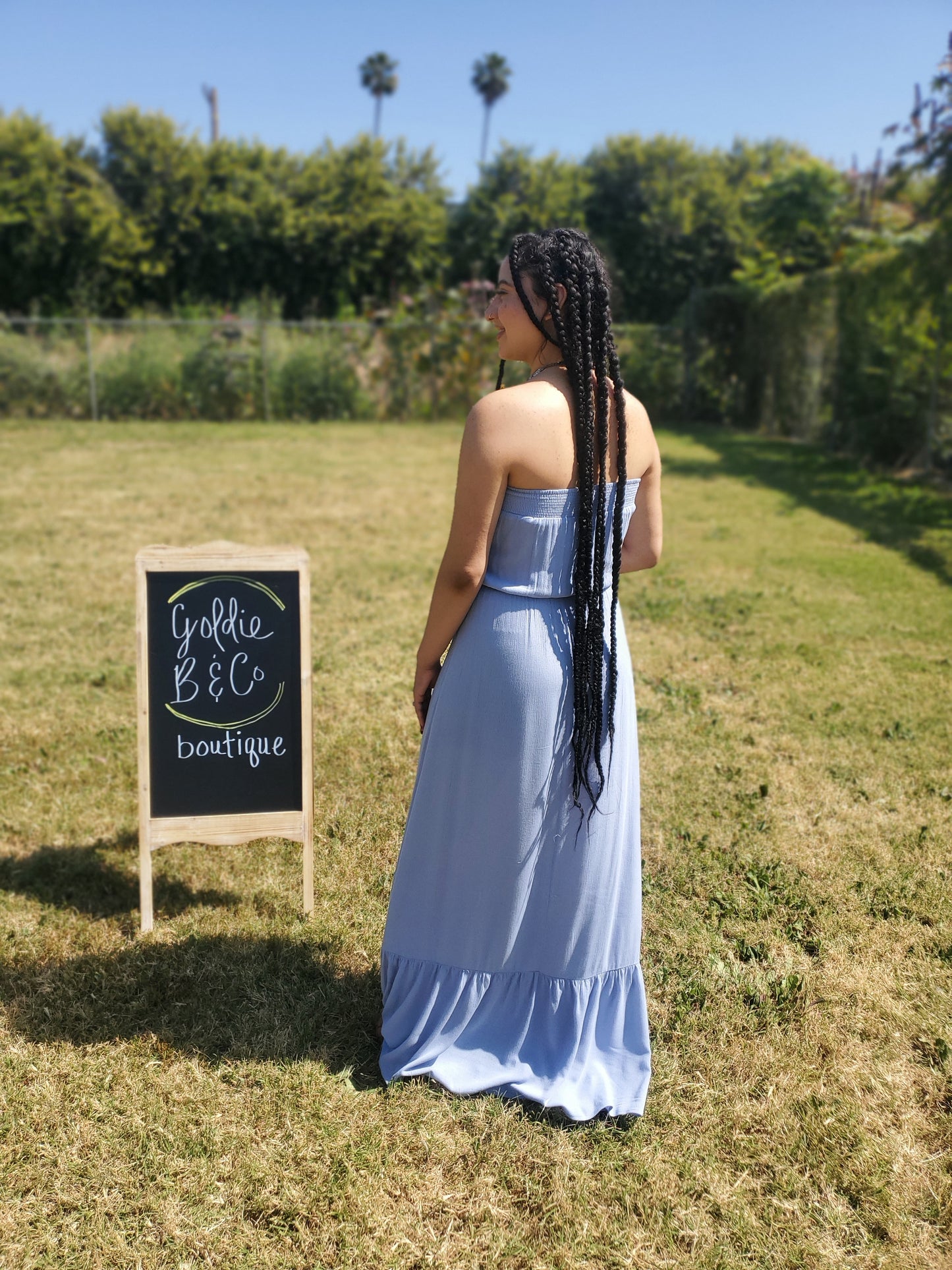 Pastel Blue Maxi Dress