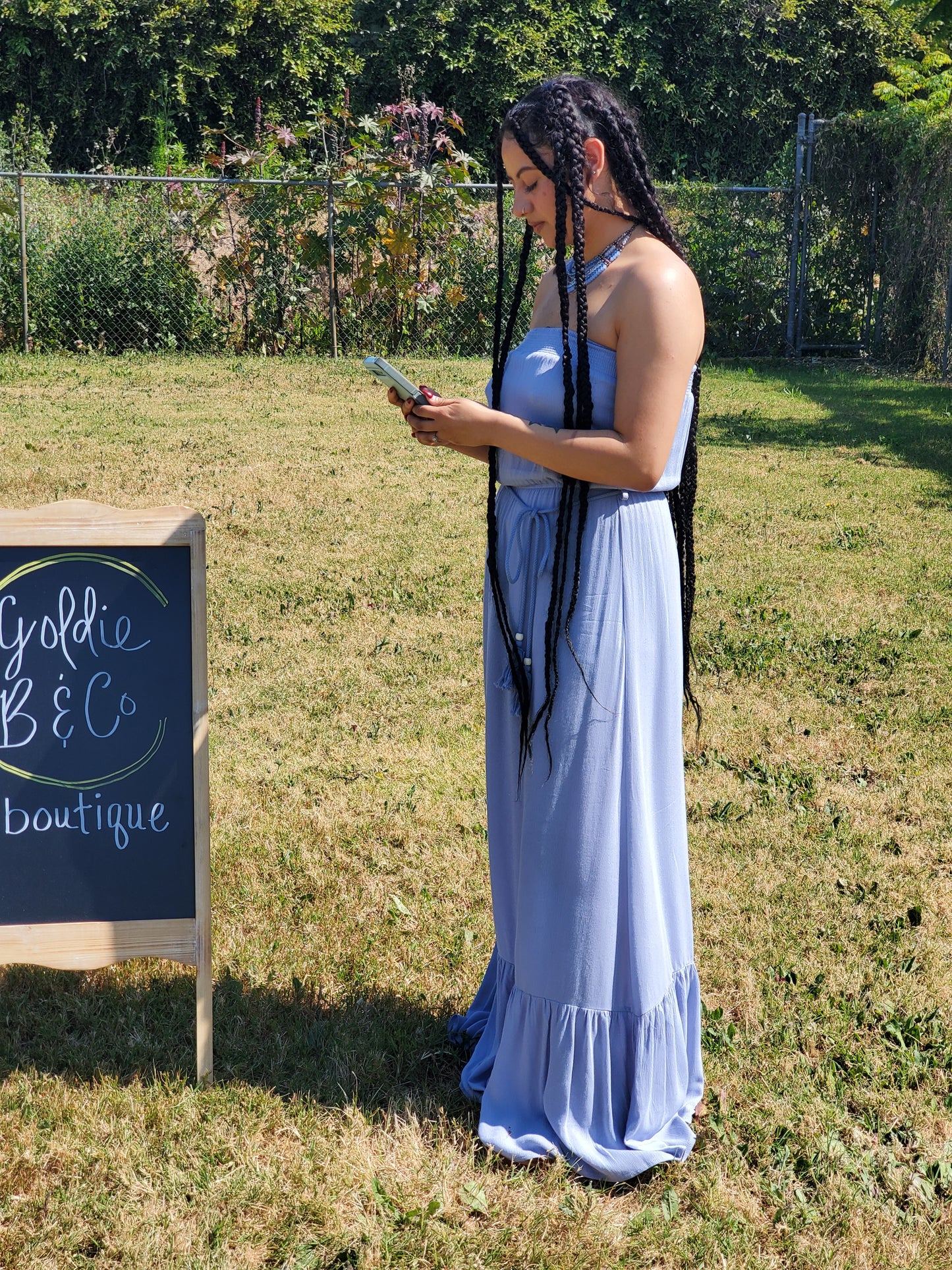 Pastel Blue Maxi Dress