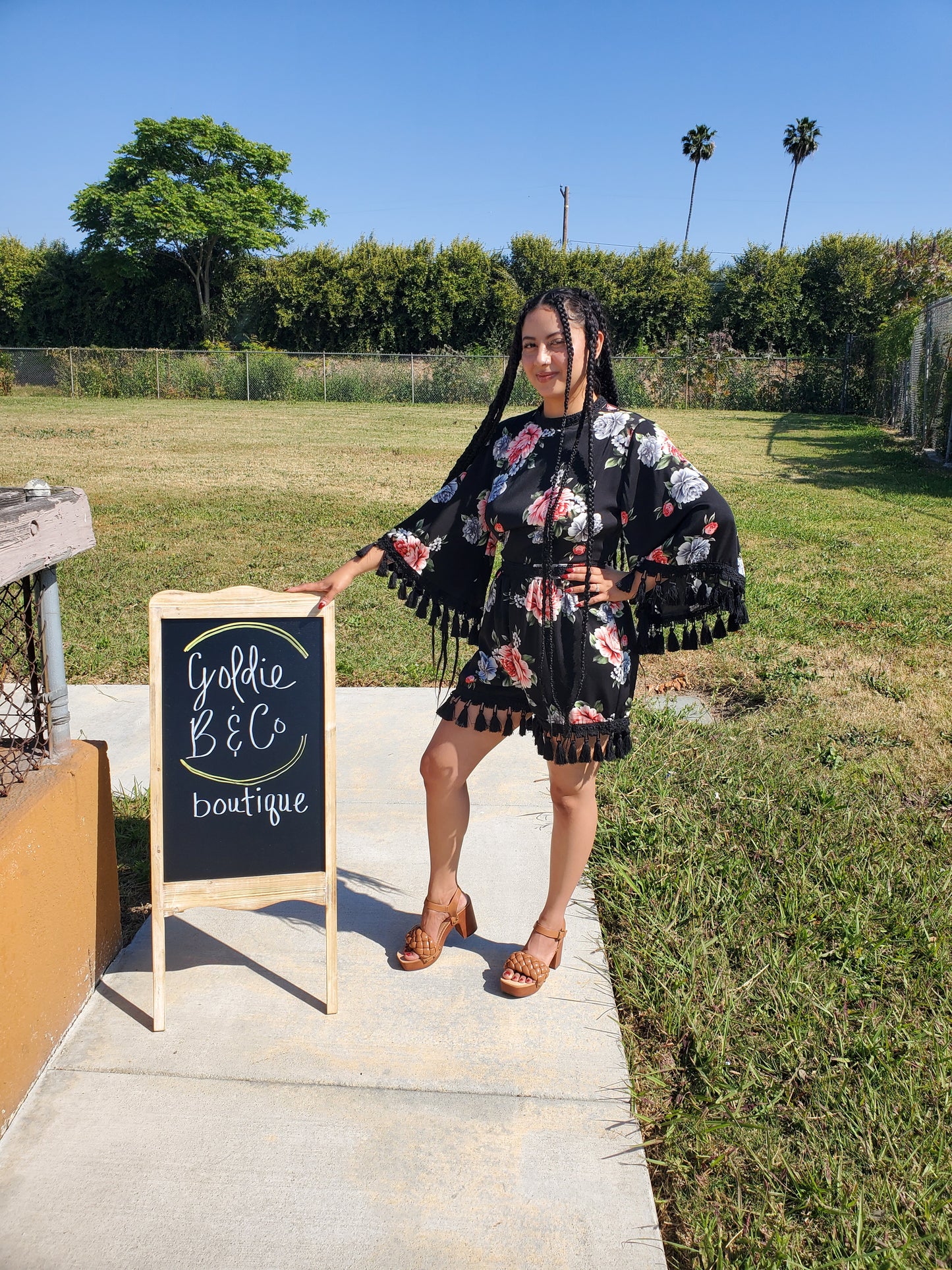 Tassel Floral Romper