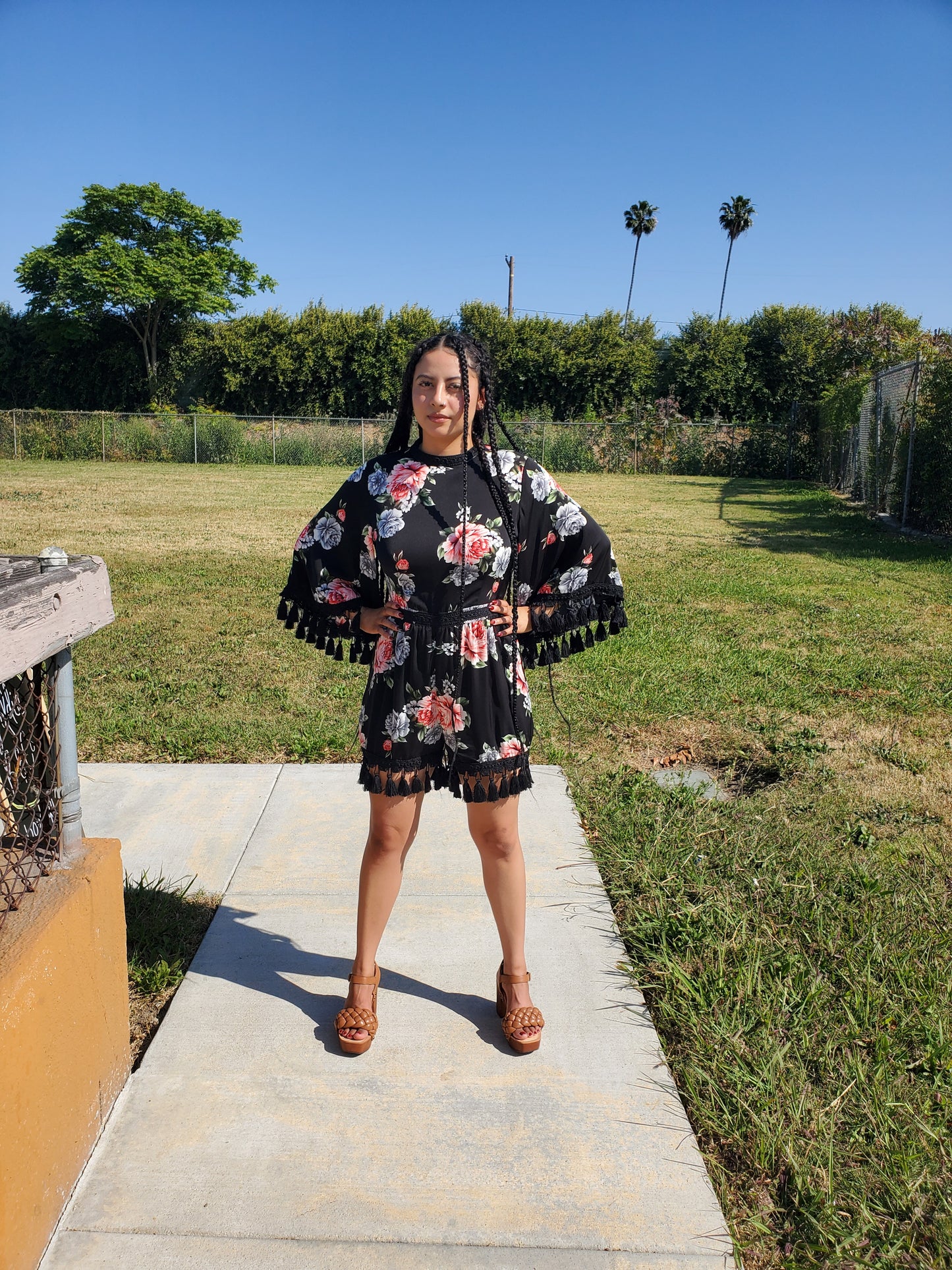 Tassel Floral Romper