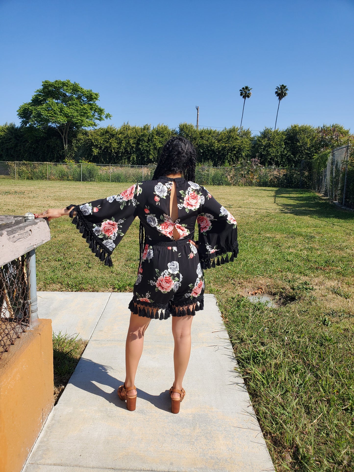 Tassel Floral Romper