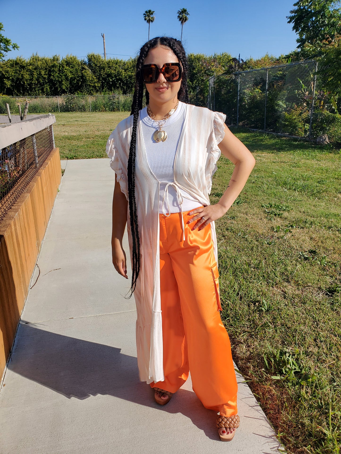 Orange Cargo Pants