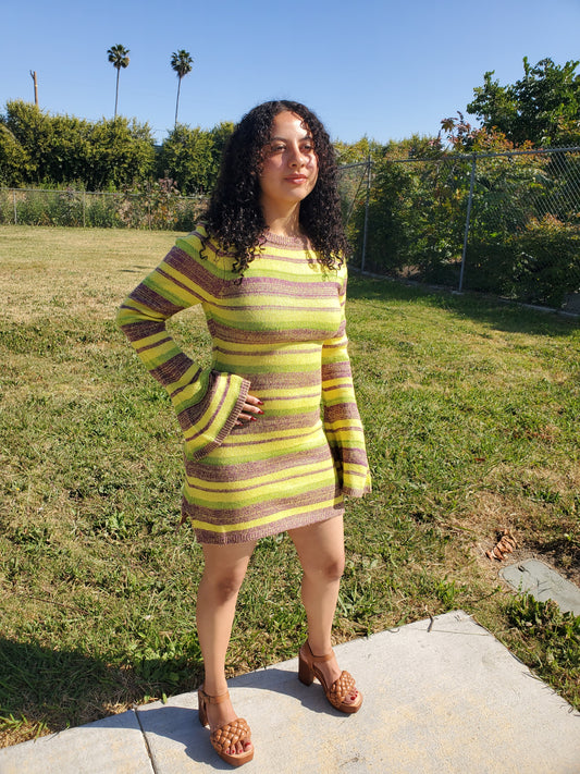 Multi-Lime Tasha Mini Dress