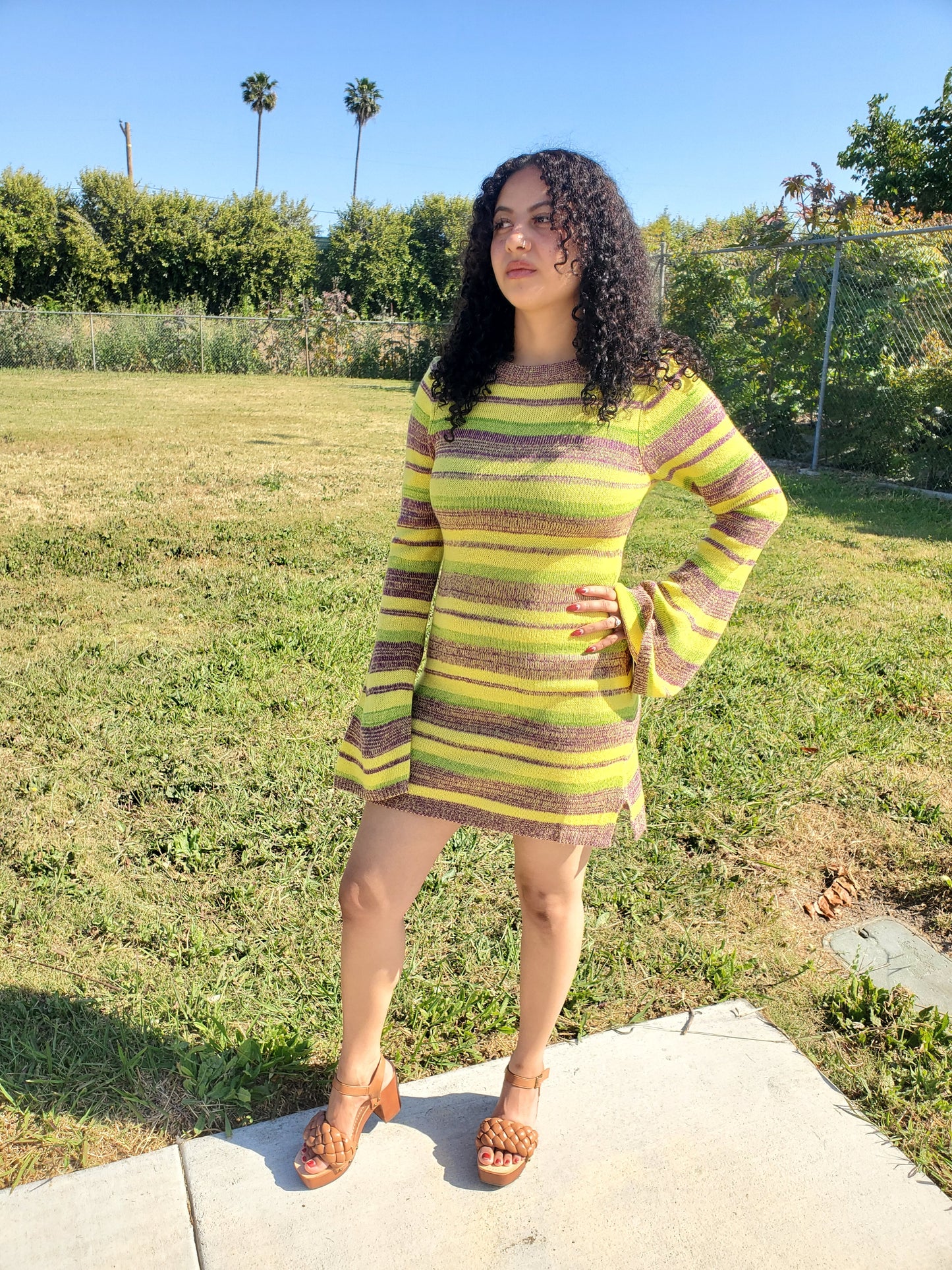 Multi-Lime Tasha Mini Dress