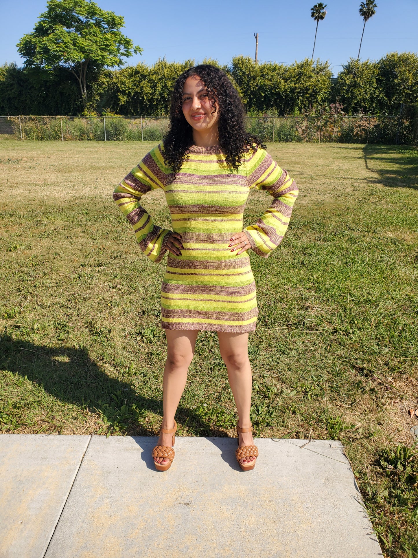 Multi-Lime Tasha Mini Dress