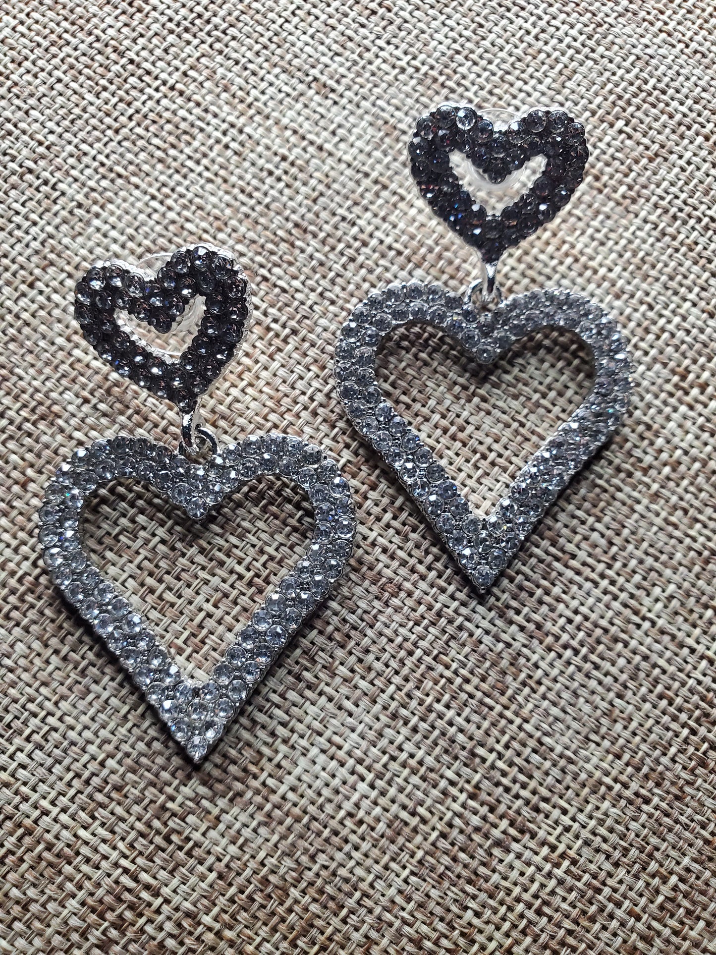 Double Heart Post Earrings