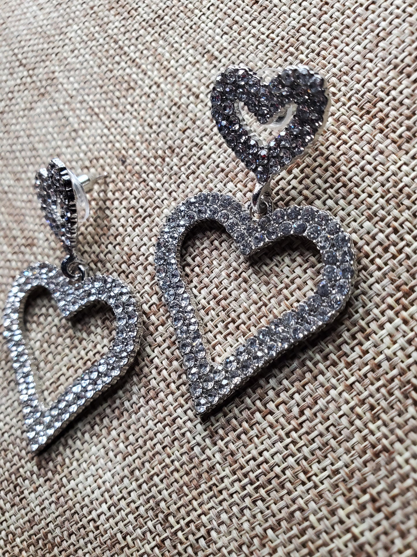 Double Heart Post Earrings