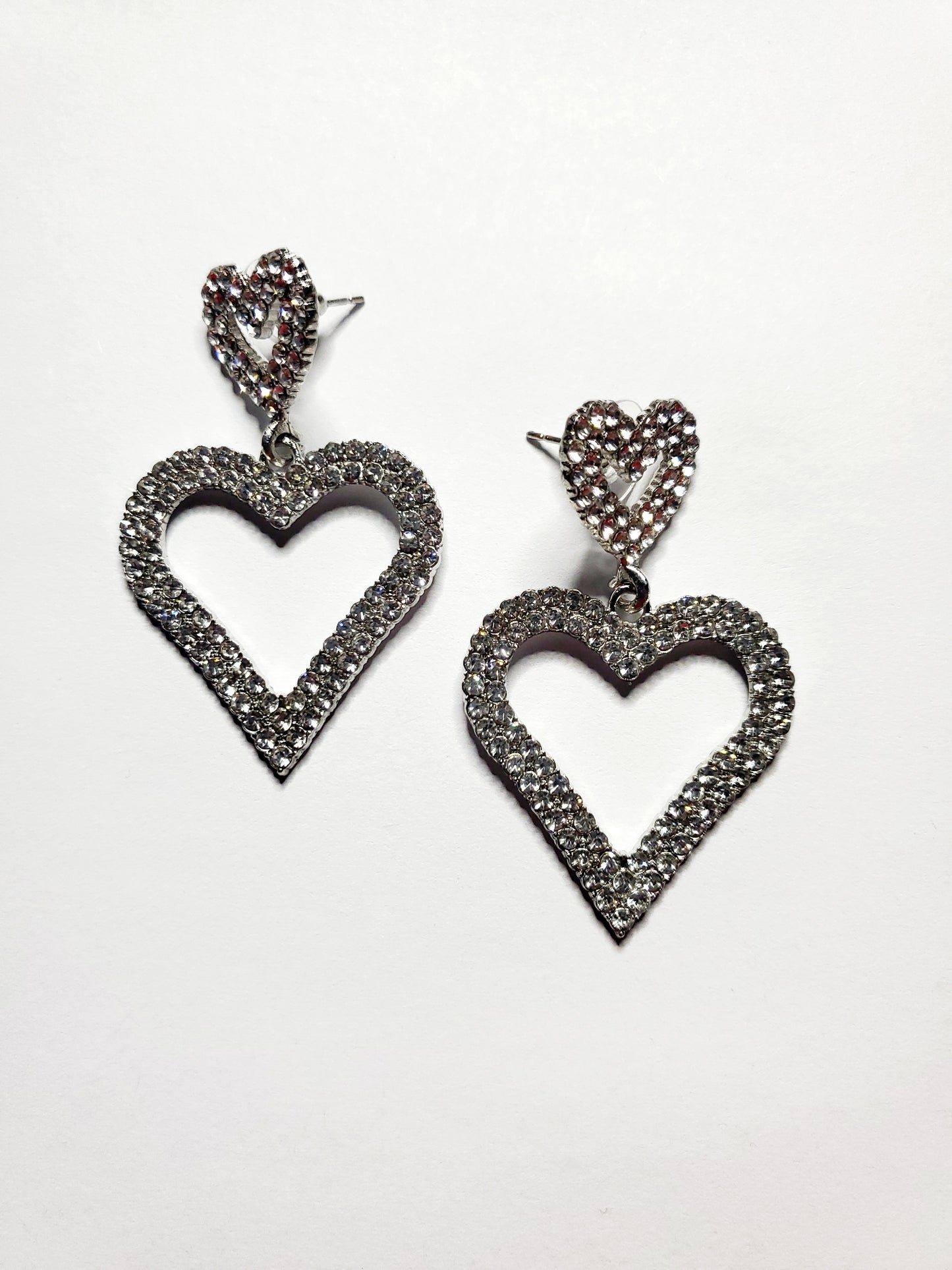 Double Heart Post Earrings