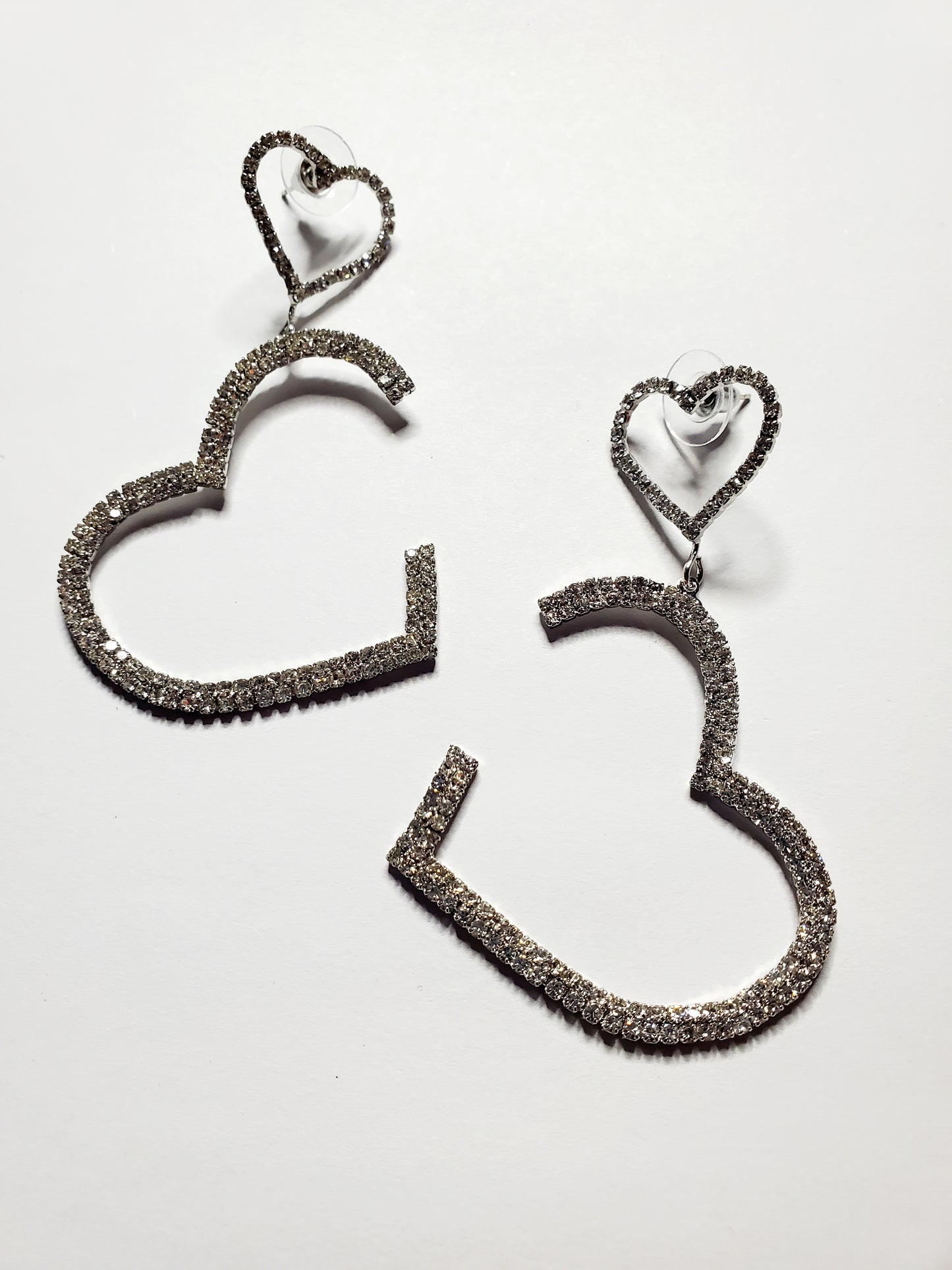 Double drop Heart Earrings