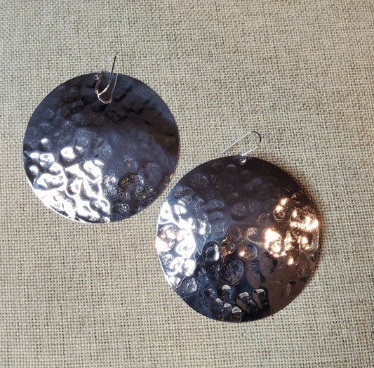 Hammered Disc Earrings