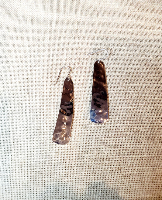 Hammered Strip Earrings