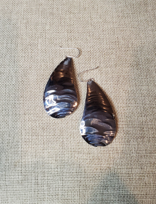 Teardrop Hammered Earrings