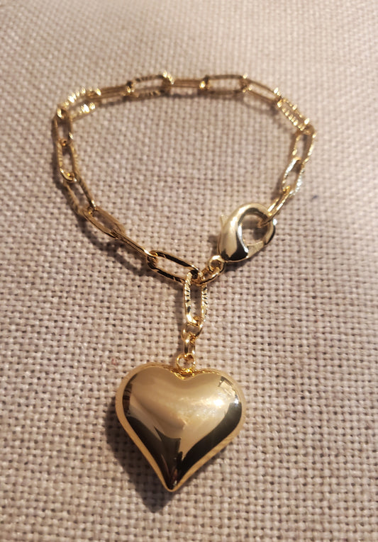 Paperclip DC Heart Bracelet