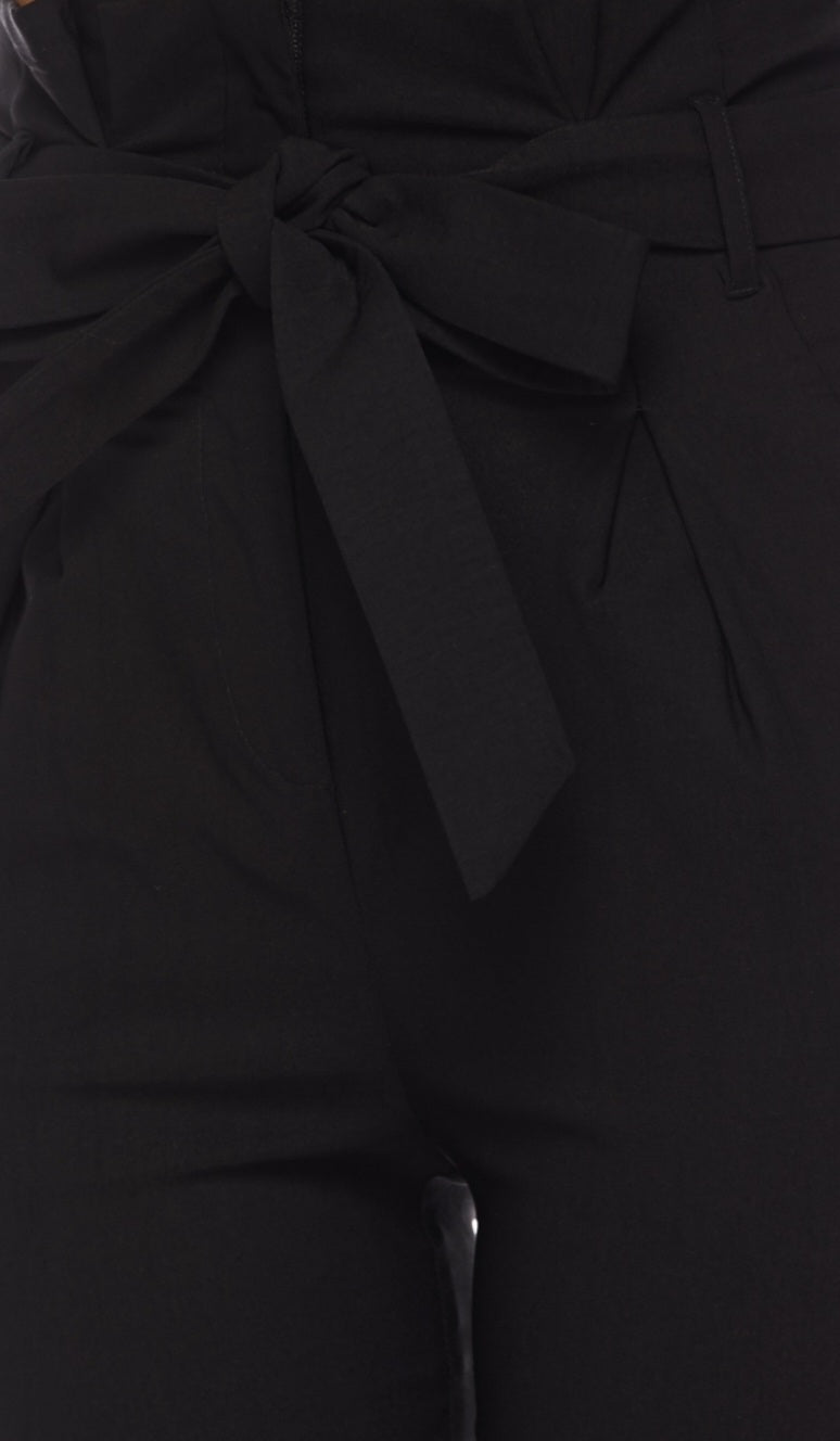 Black Tie waist Pant