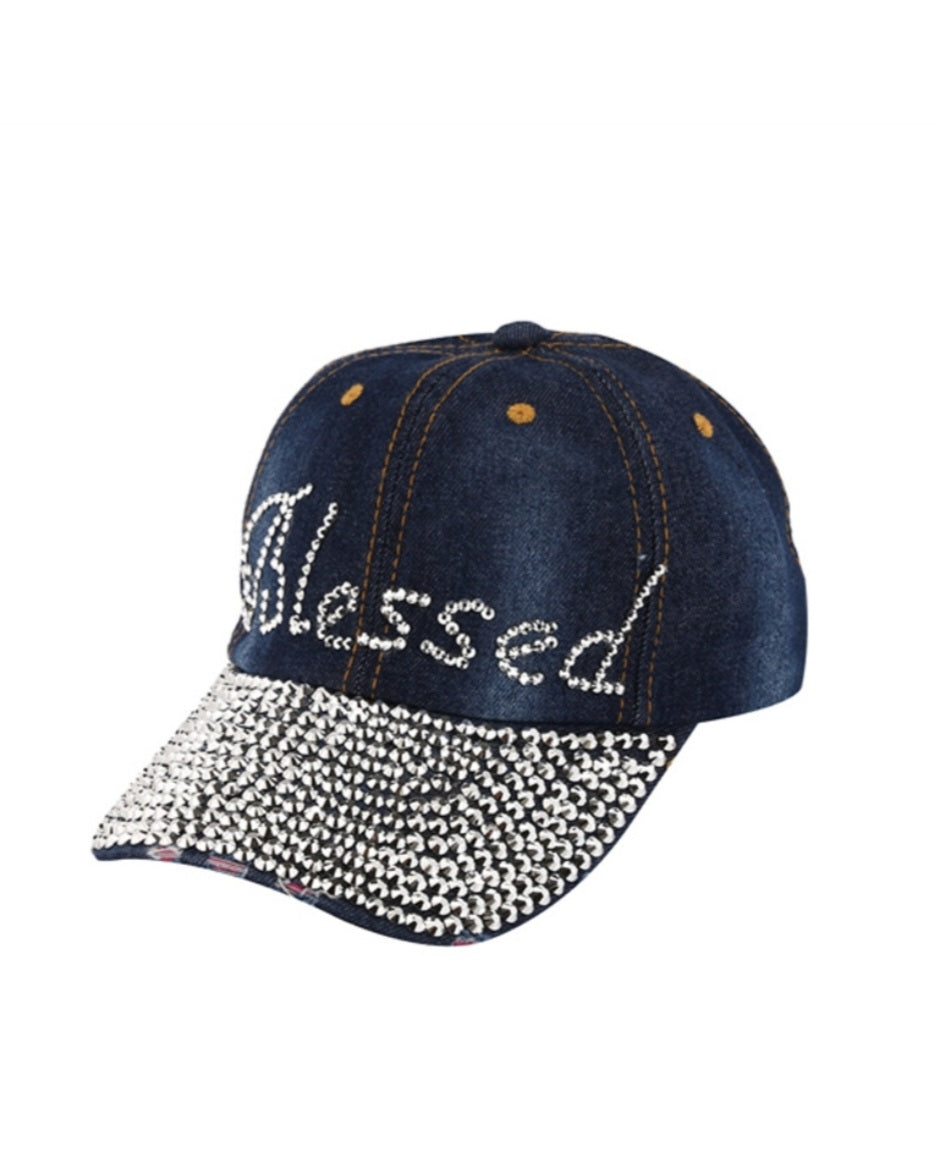 Blessed Denim Cap adjustable 