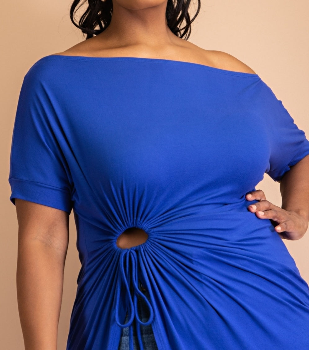 Off Shoulder Maxi Top w/Keyhole