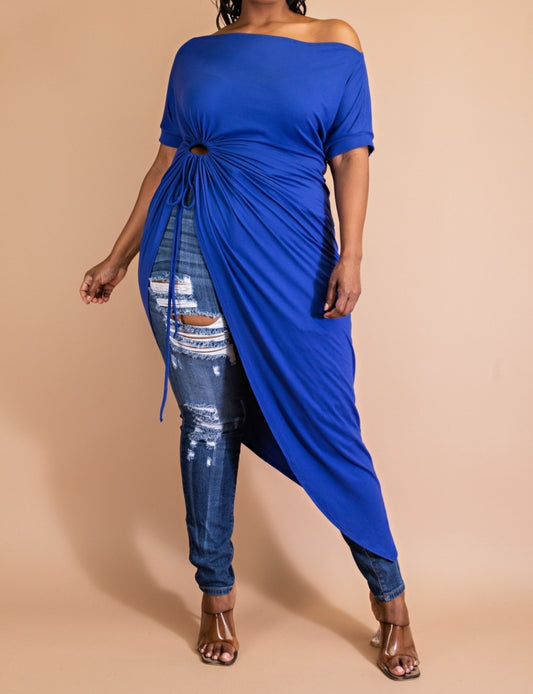 Off Shoulder Maxi Top w/Keyhole