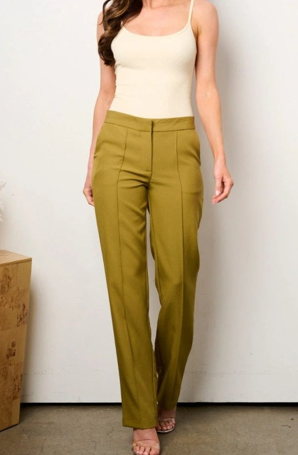 Olive Casual Pants Sizes Small-Large 