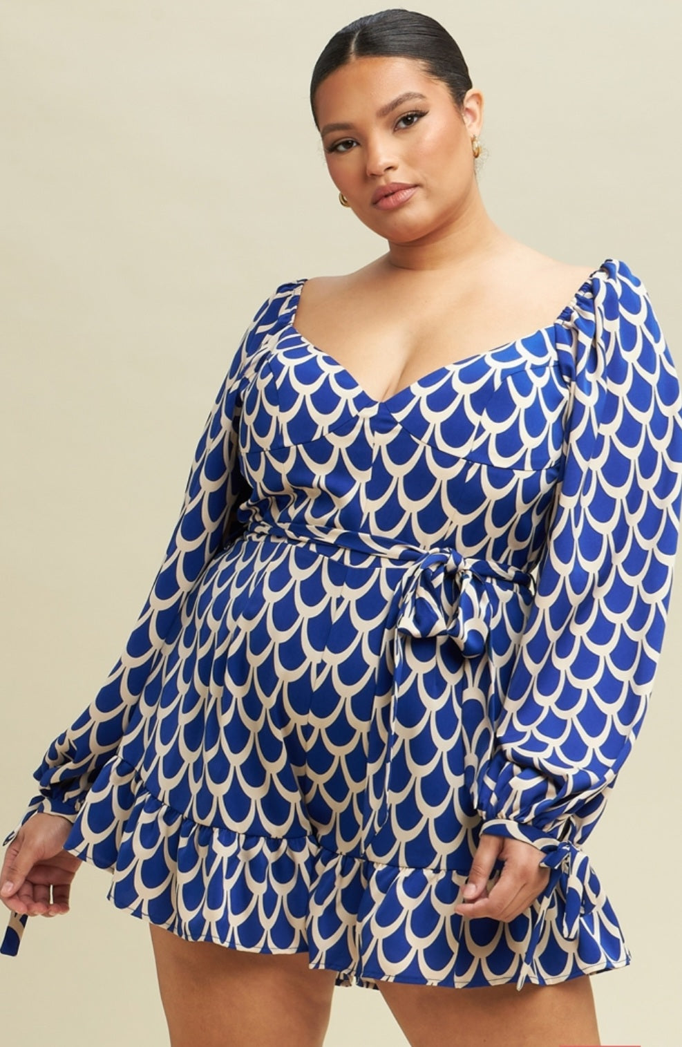 Royal Romper/Plus Size 1X-3X