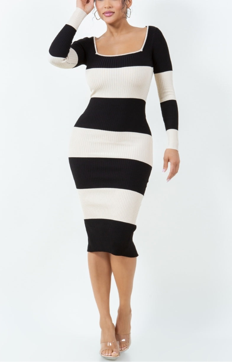 Stripe Knit Dress