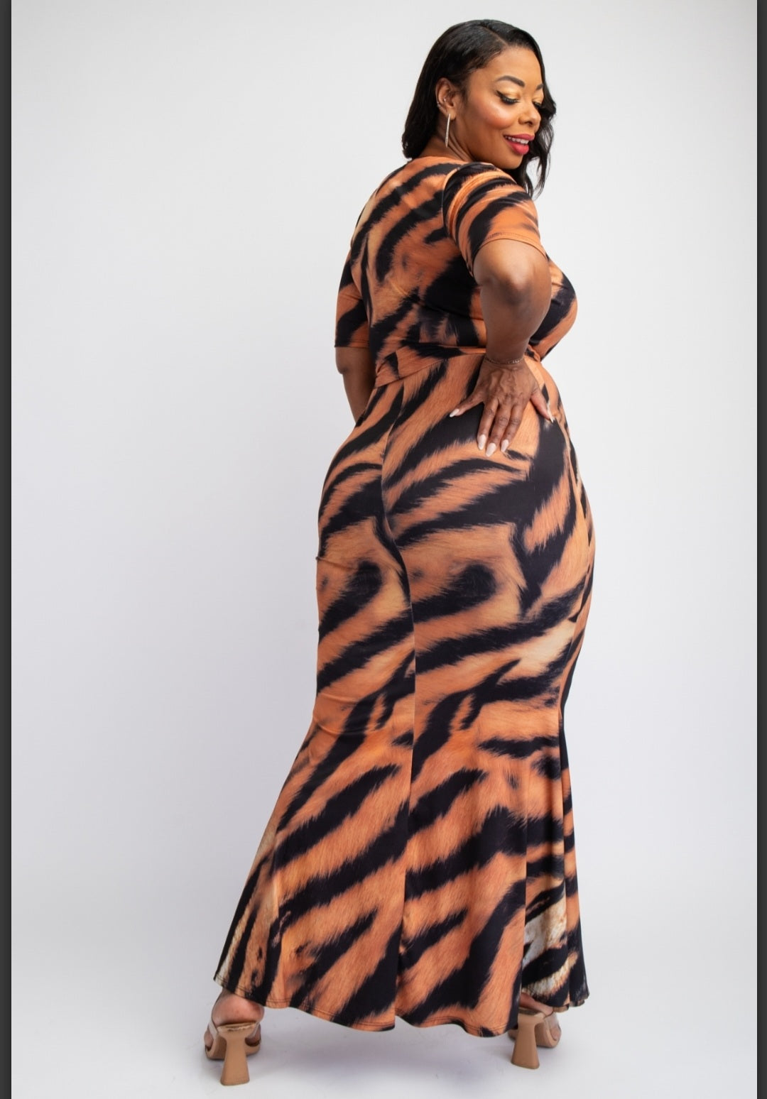 Tiger Print Maxi Dress