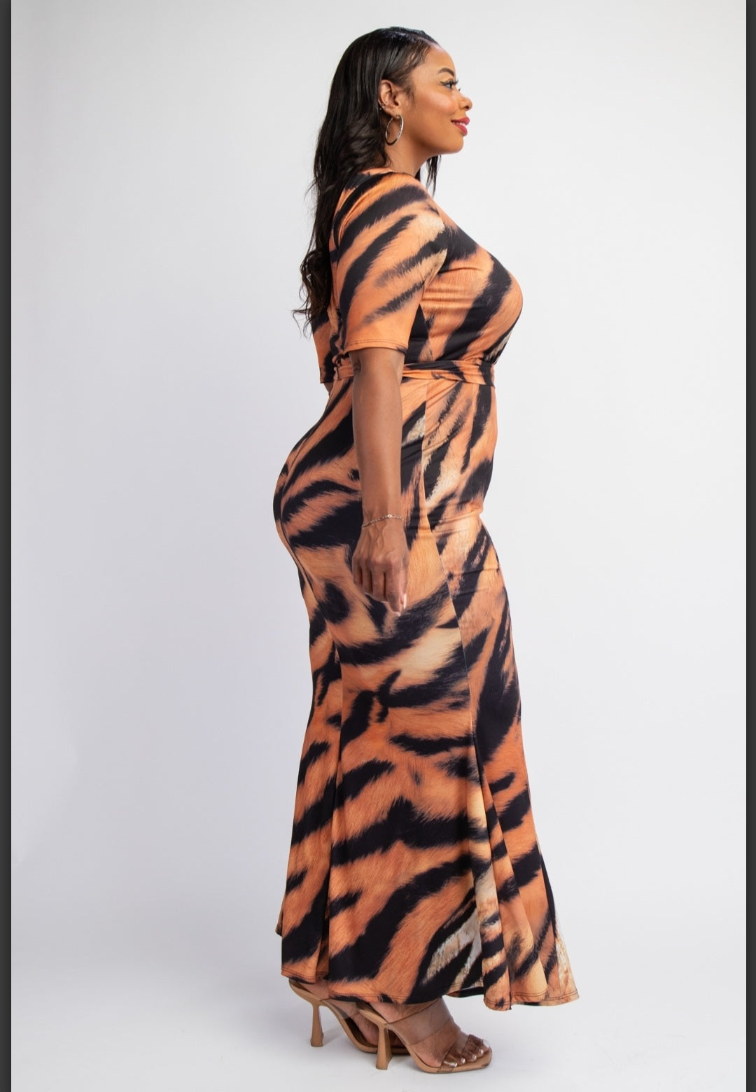 Tiger Print Maxi Dress