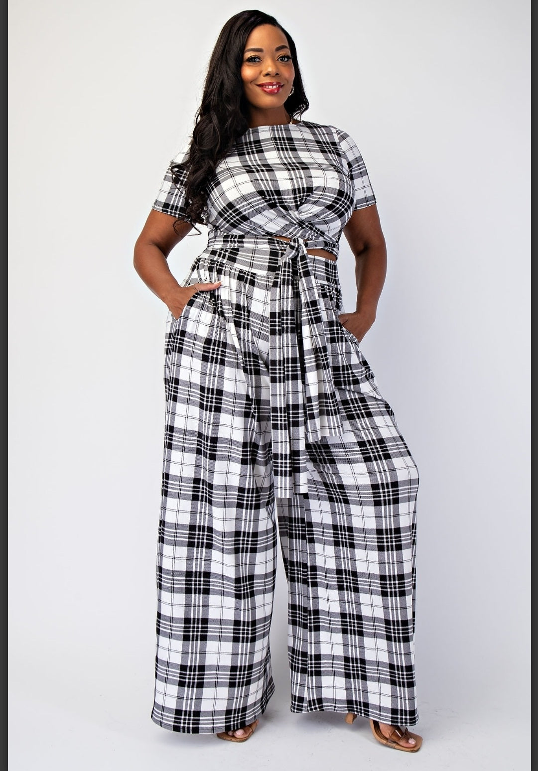 Plaid Print 2pc Set