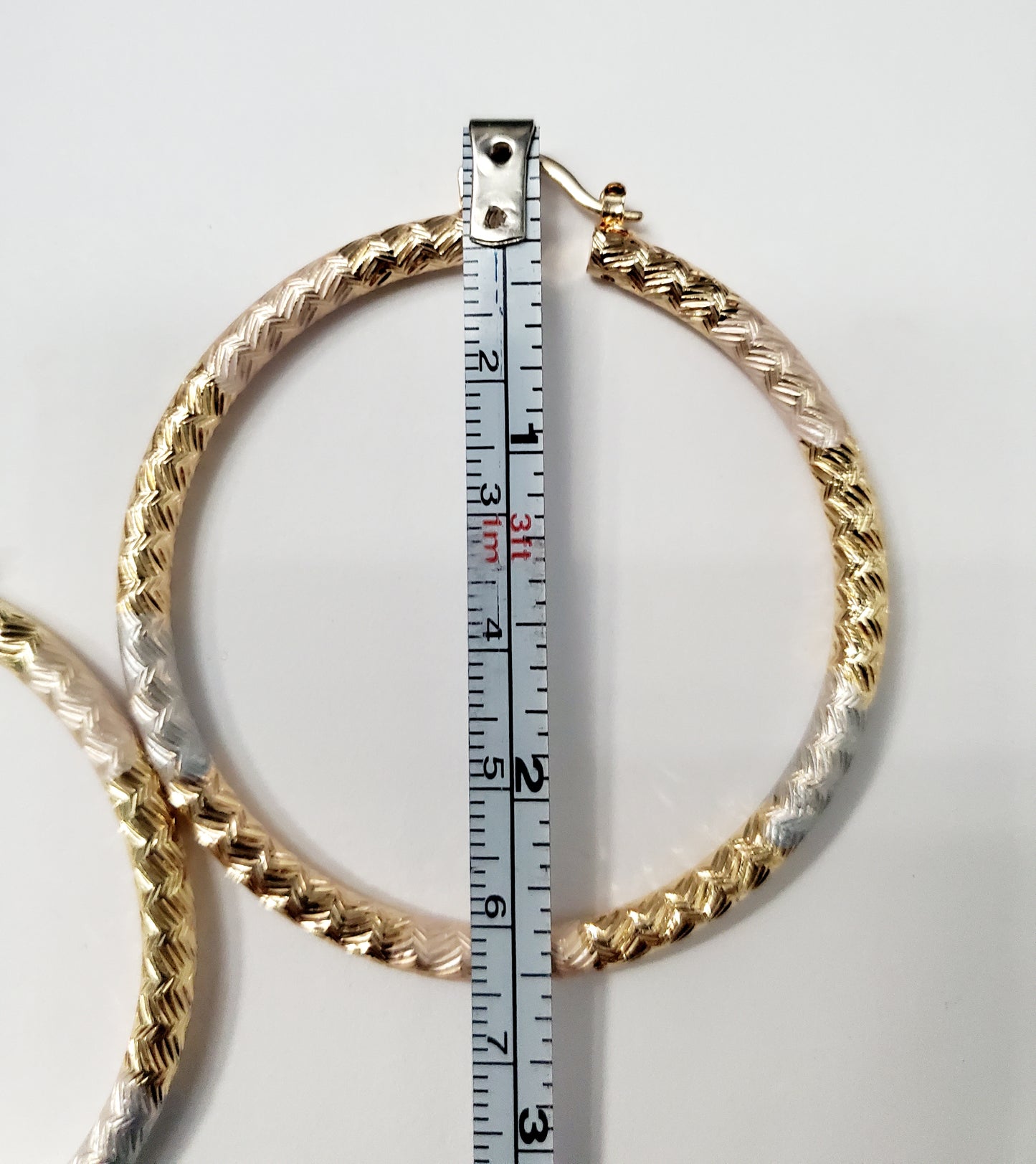 Two-Toned Gold Plated Hoops